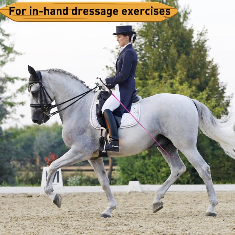 Luynro Horse Dressage Whip 43inch/47inch,Pig Whip Training Livestock Stick with Wristband,Comfortable Gel Handle - Image 5